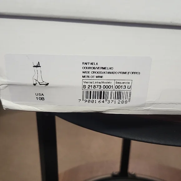 SCHUTZ LEATHER FAUX CROC BLOCK HEEL - Picture 9 of 9